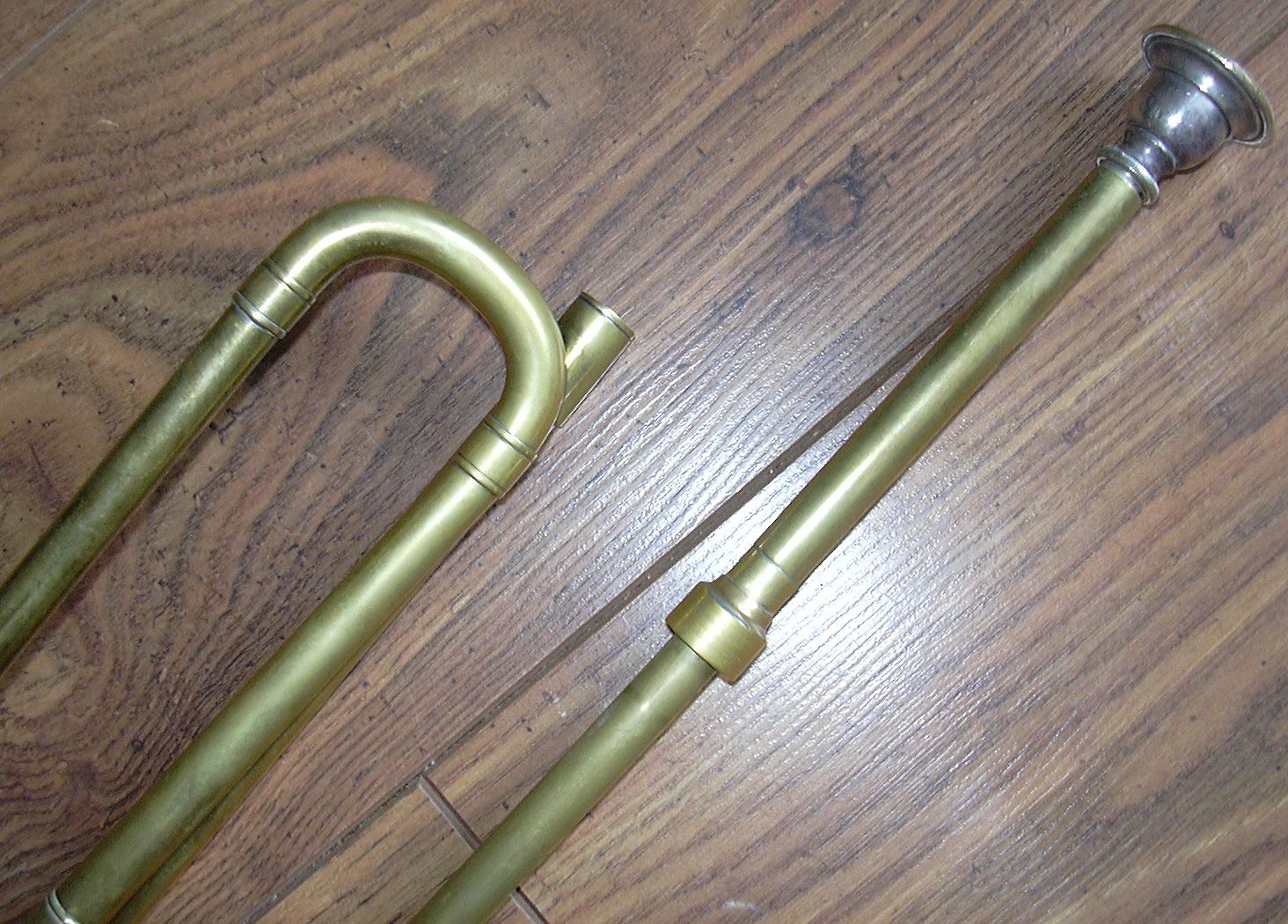 Detail of slide and mouthpiece